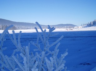 Le lac des Taill�res en hiver