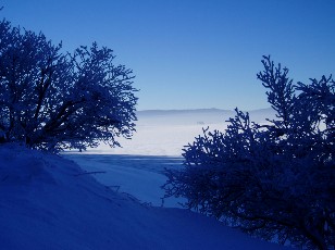 Le lac des Taill�res en hiver